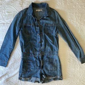 Abercrombie & Fitch Blue Jean Utility  Romper/Jumpsuit